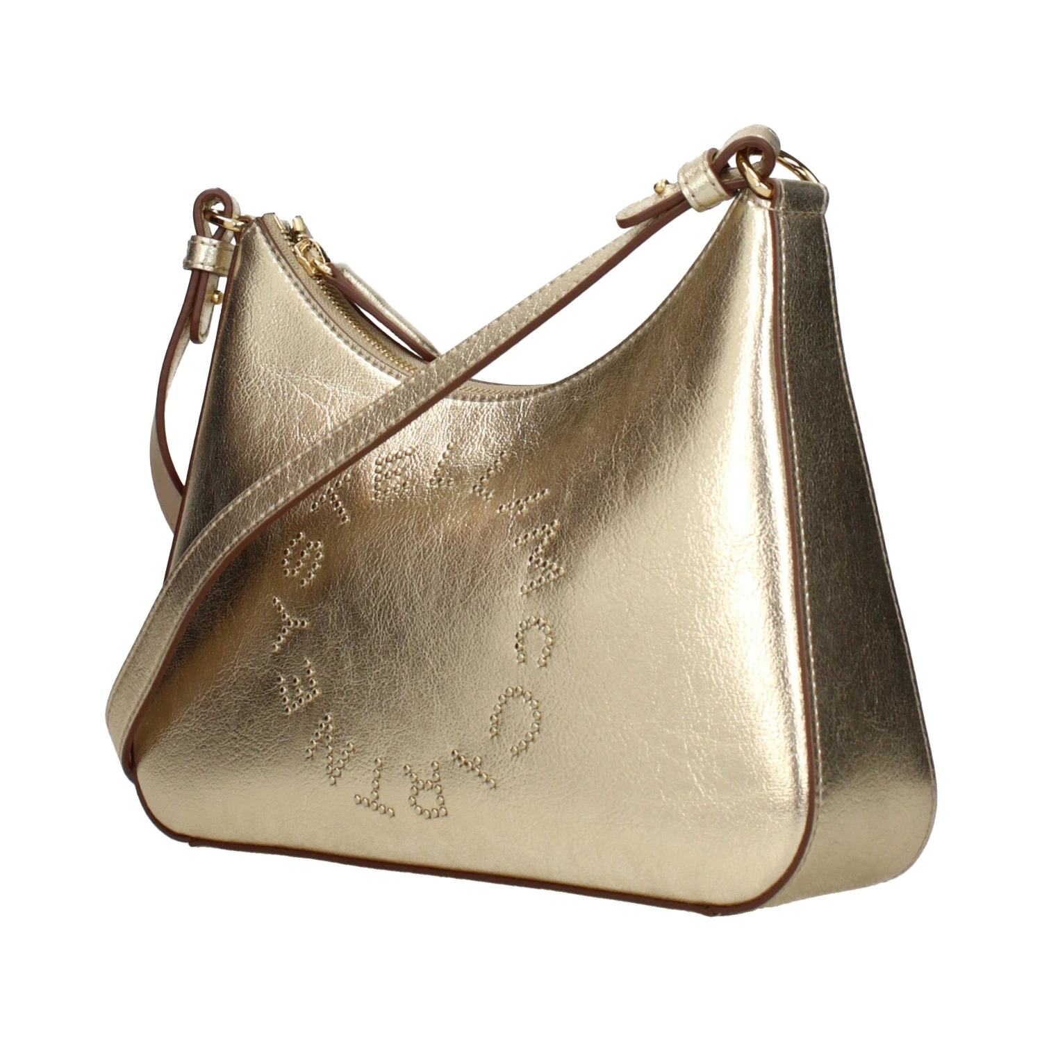 Gold Leather Shoulder Bag