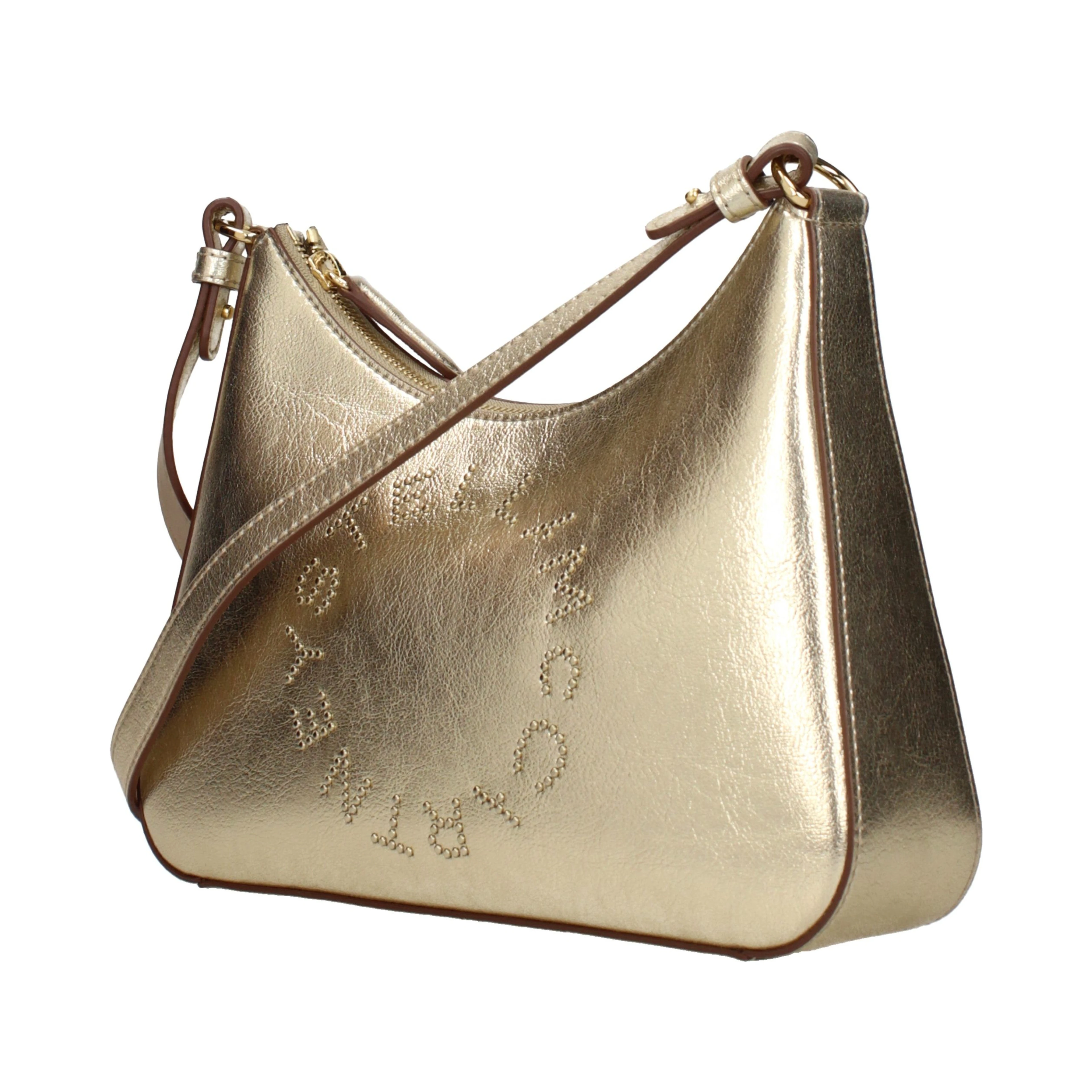 Gold Leather Shoulder Bag