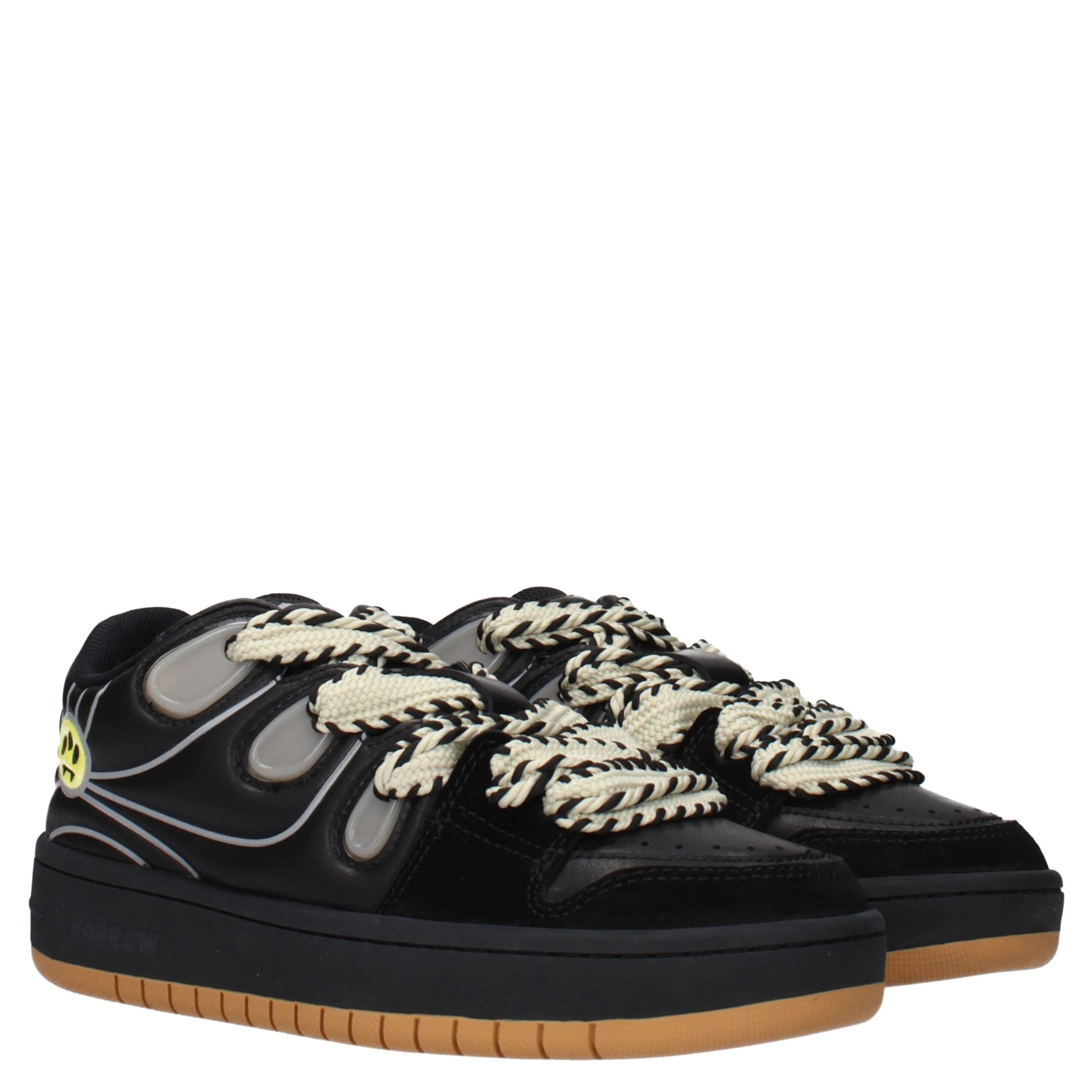 Black Leather Low Top Sneakers