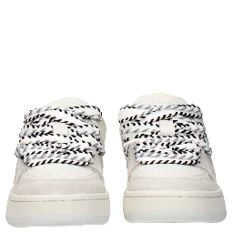 White Leather Low Top Sneakers