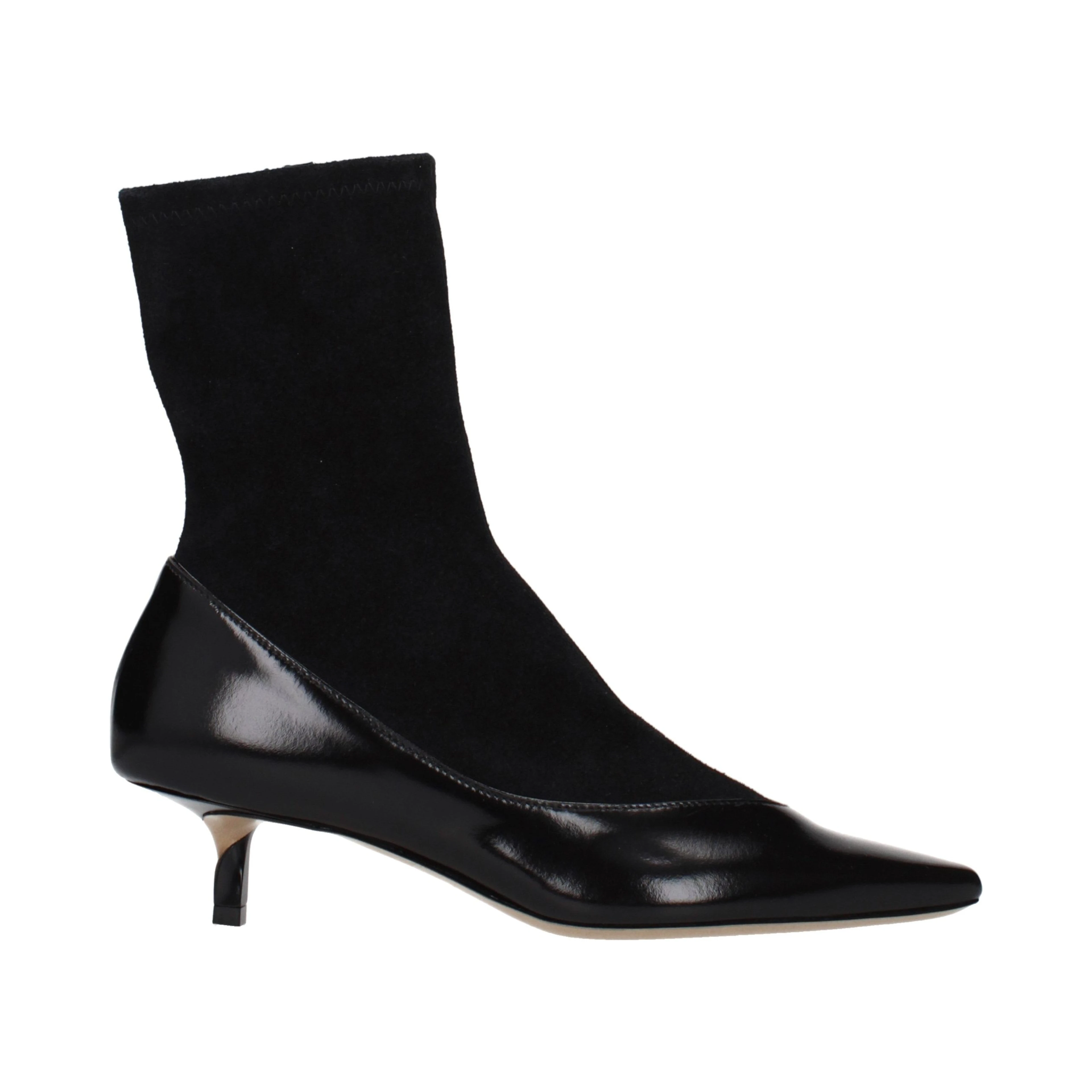 Black Leather Ankle Boots