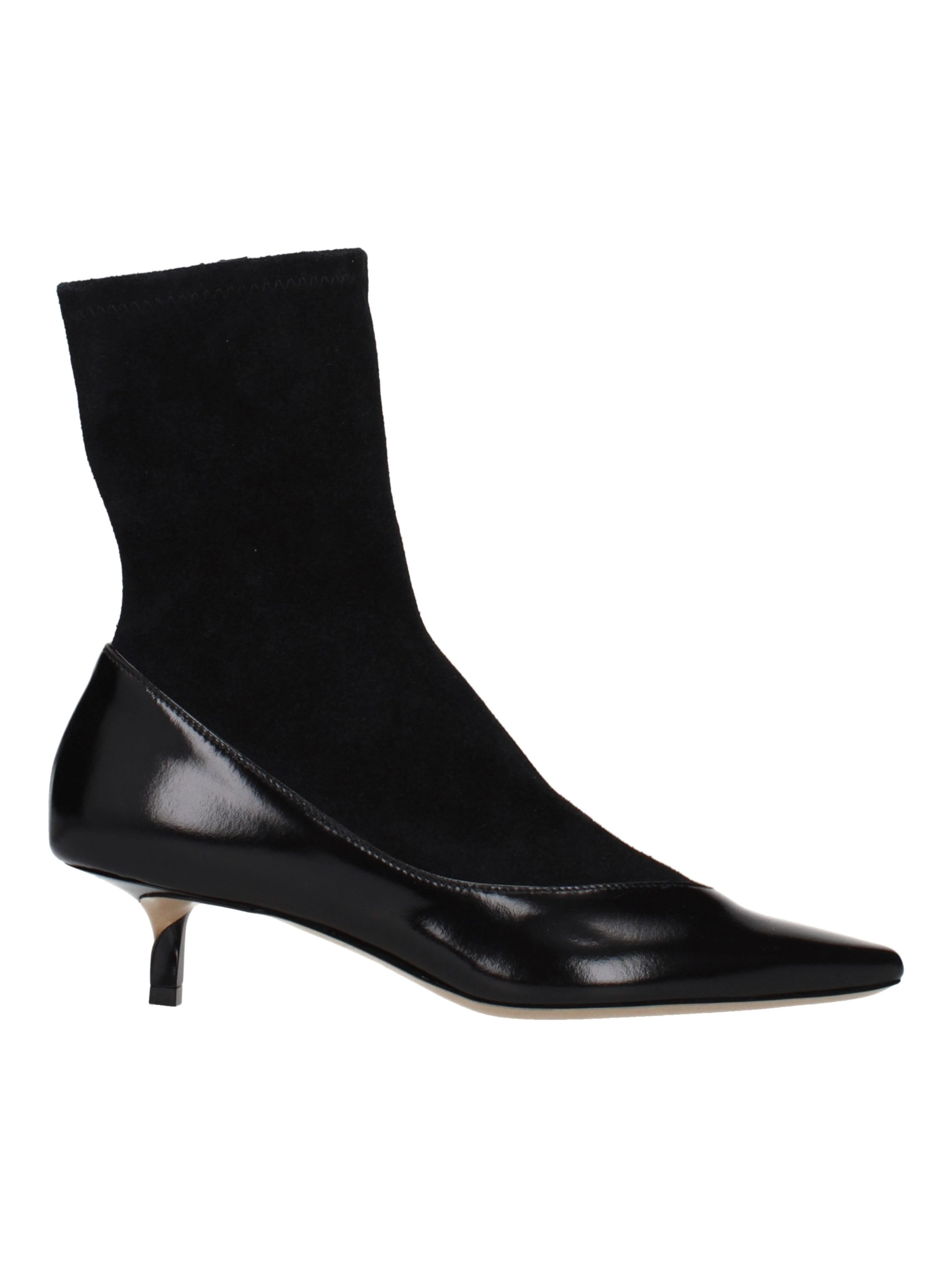 Black Leather Ankle Boots