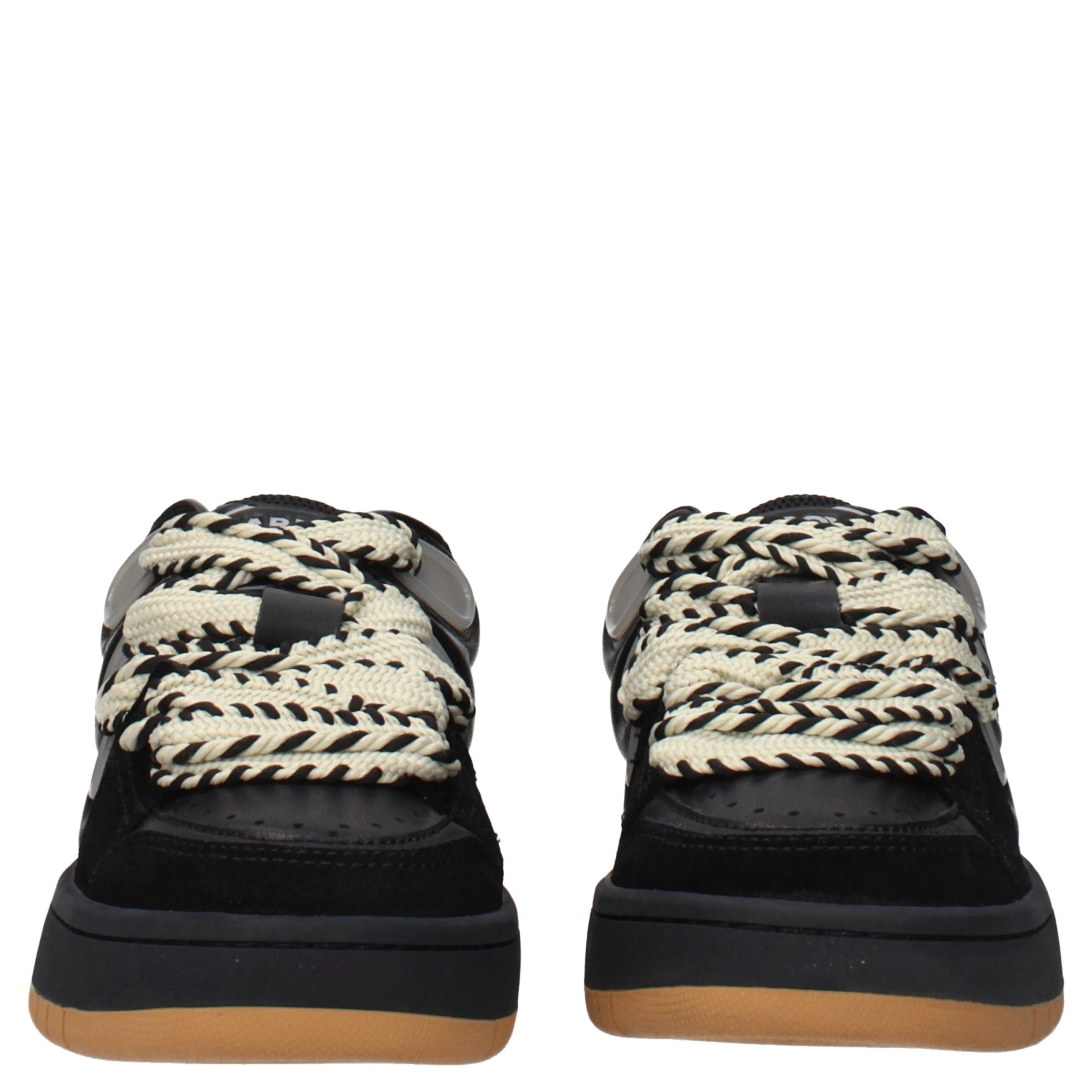 Black Leather Low Top Sneakers