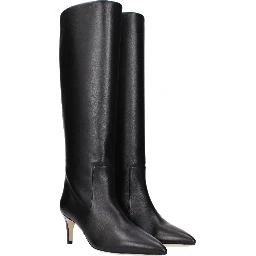 Black Leather Ankle Boots