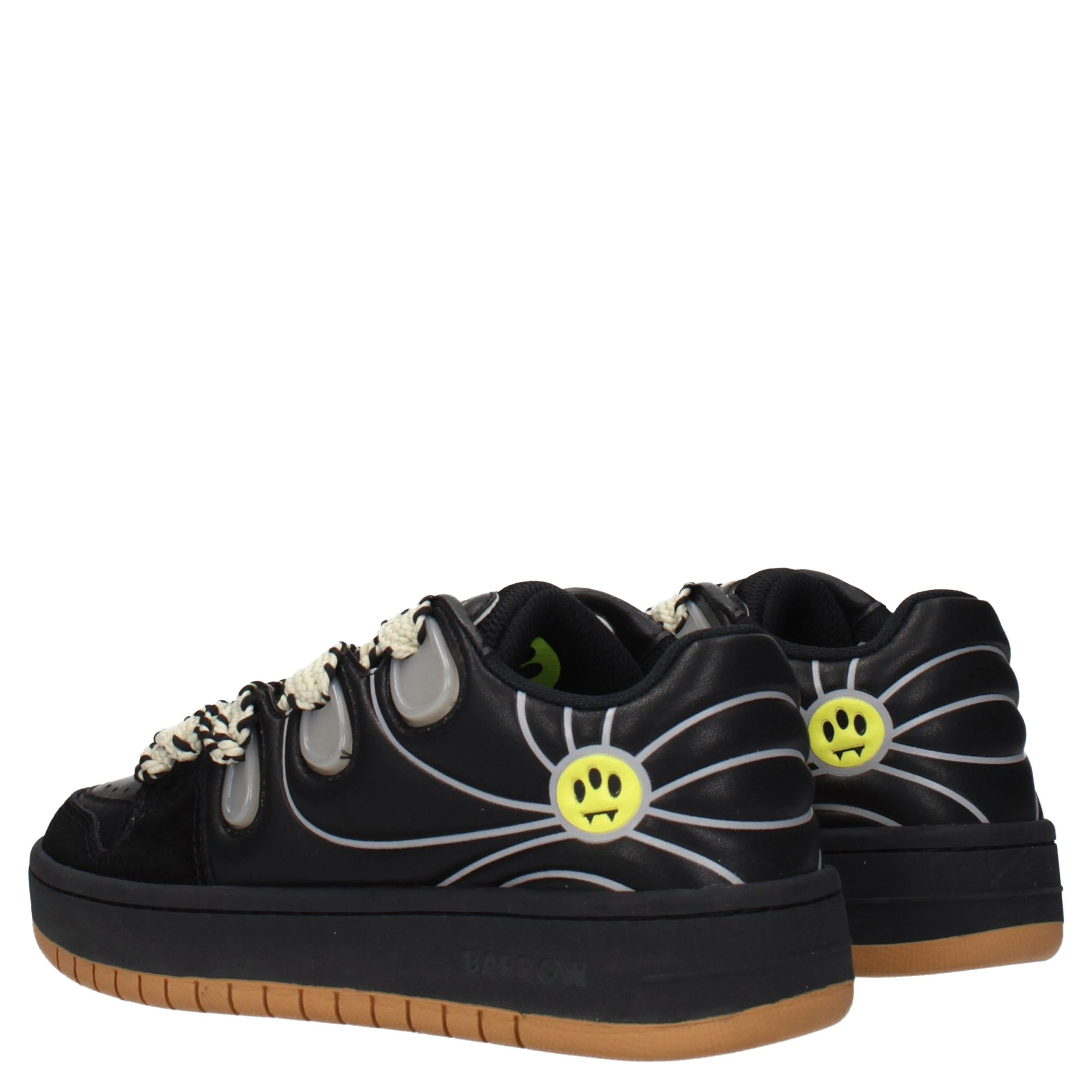 Black Leather Low Top Sneakers