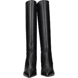 Black Leather Ankle Boots