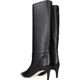Black Leather Ankle Boots