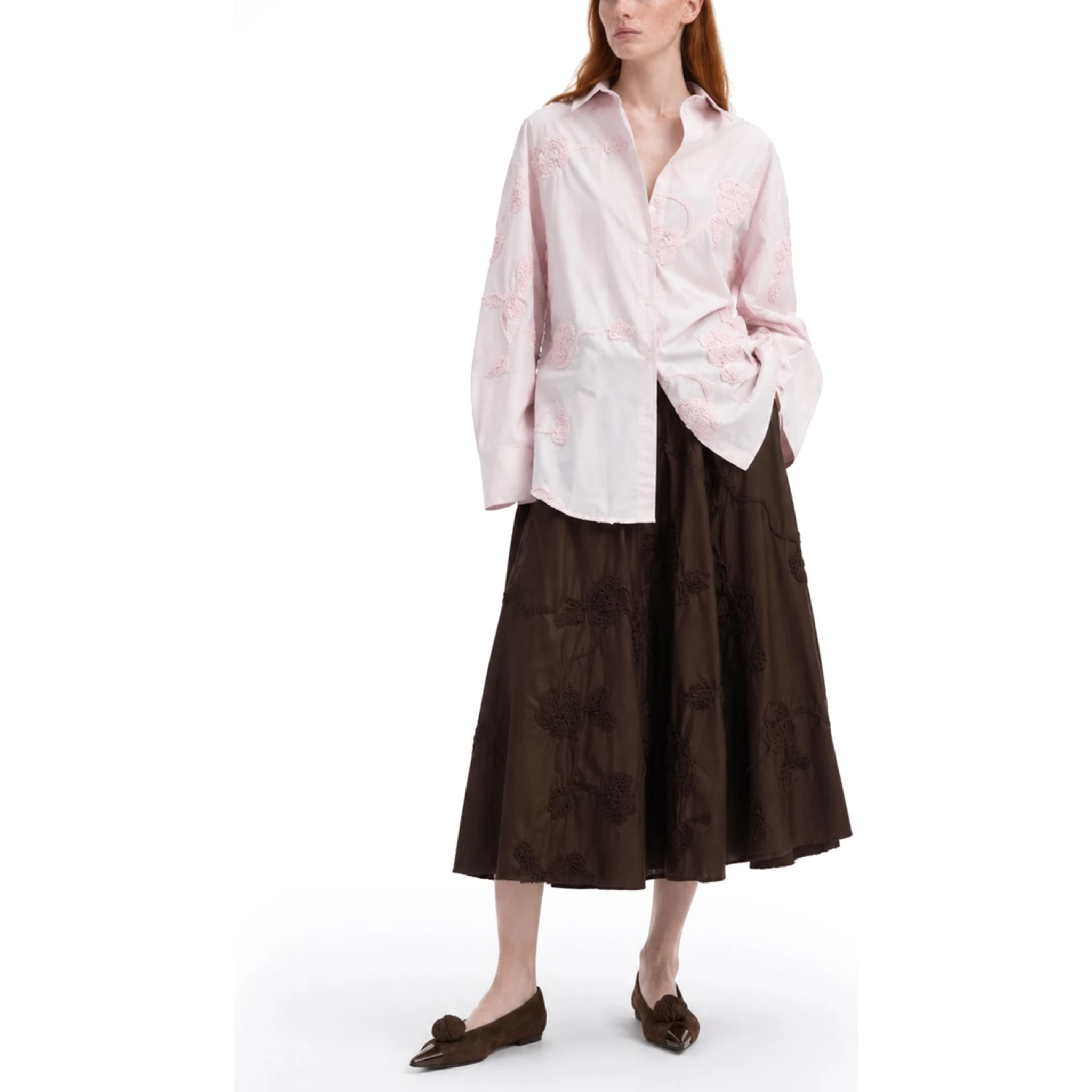 OVERSIZED SHIRT WITH FLORAL DETAILS