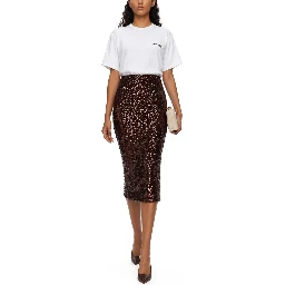 MIDI SKIRT WITH SEQUINS