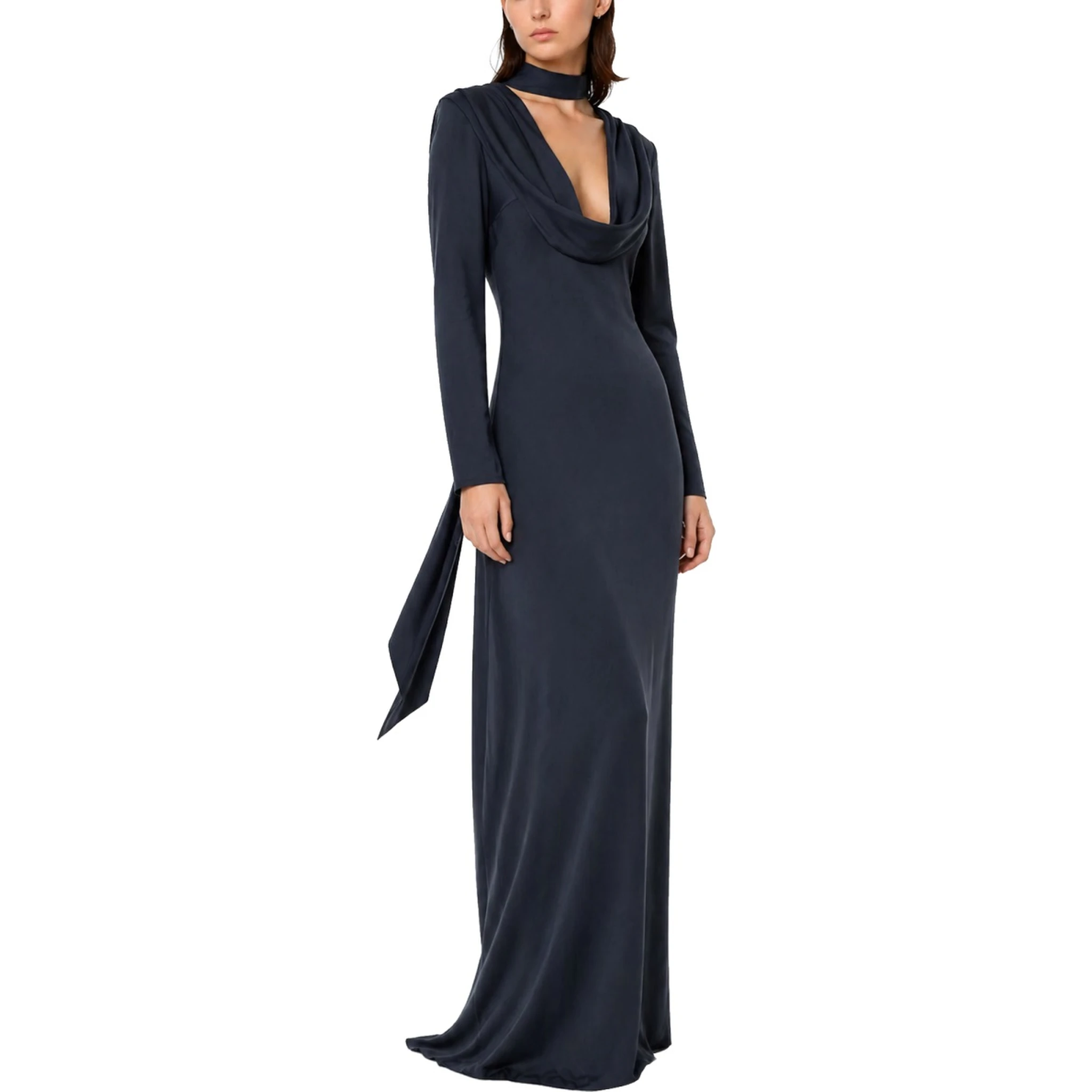 LONG DRAPED DRESS