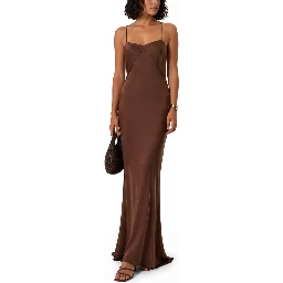 ABITO LUNGO IN SATIN