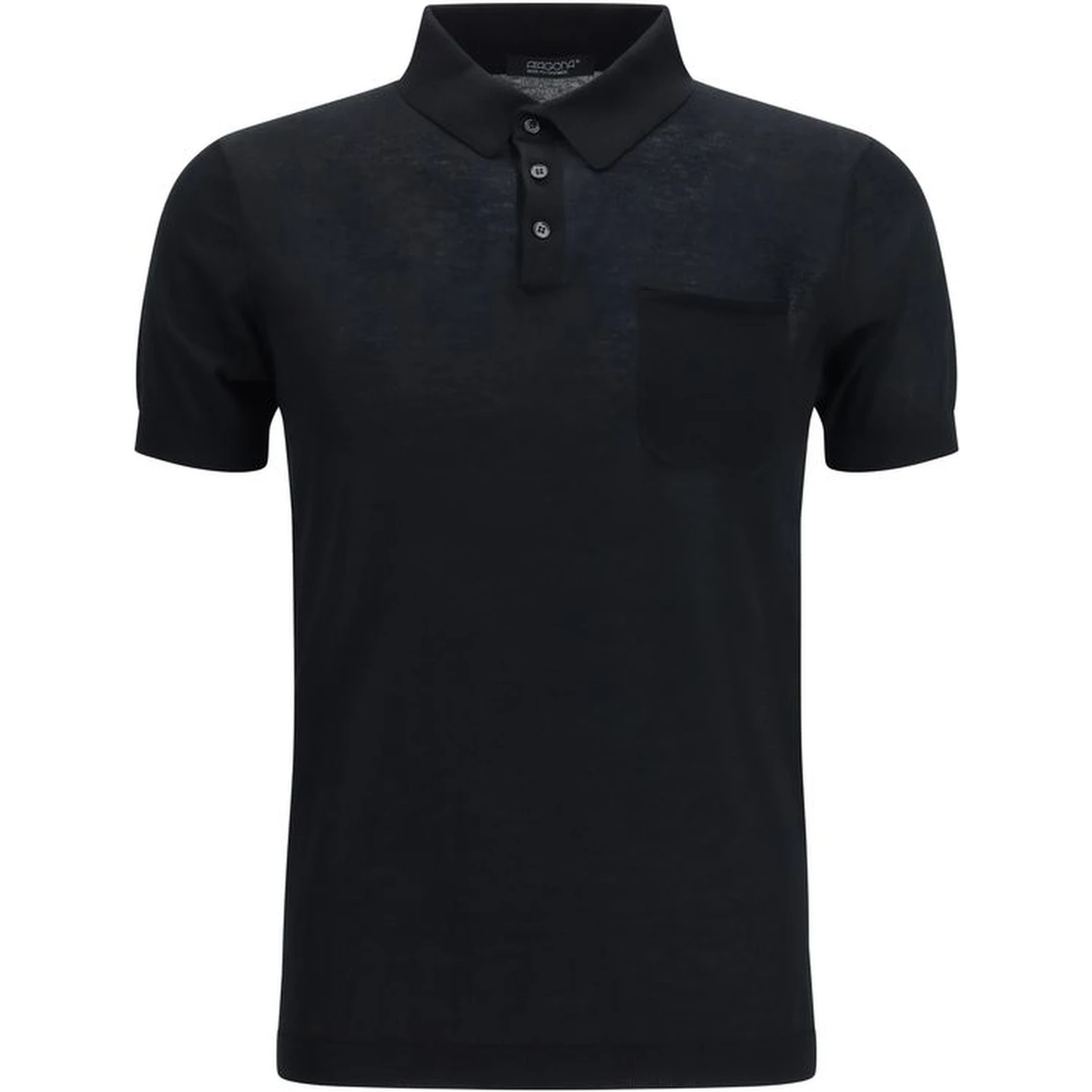 Black Cotton Polo Shirt