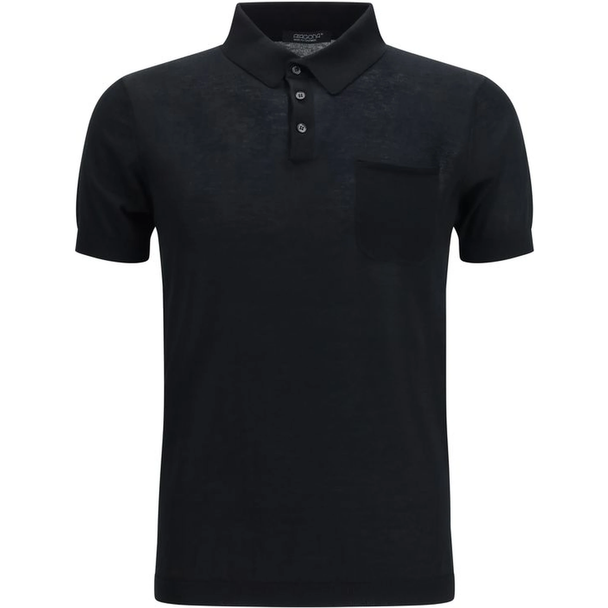 Black Cotton Polo Shirt