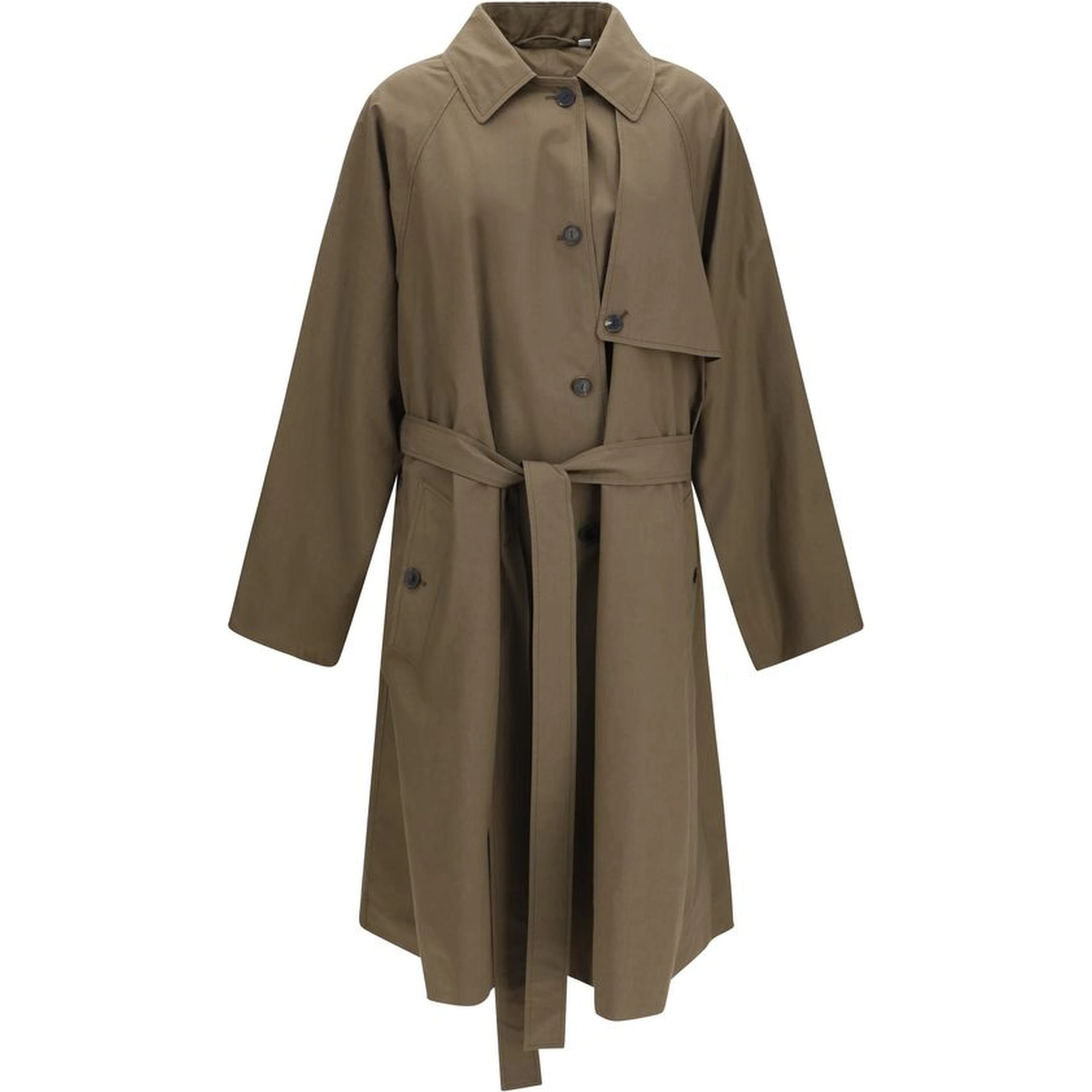 Bicolor Cotton Trench Coat