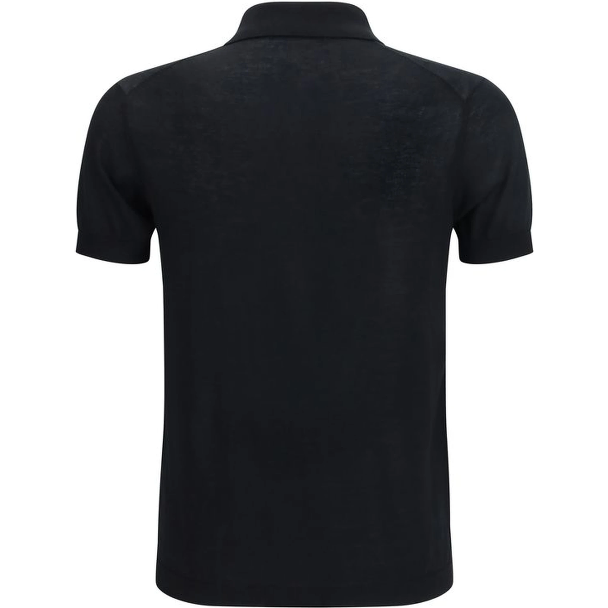 Black Cotton Polo Shirt
