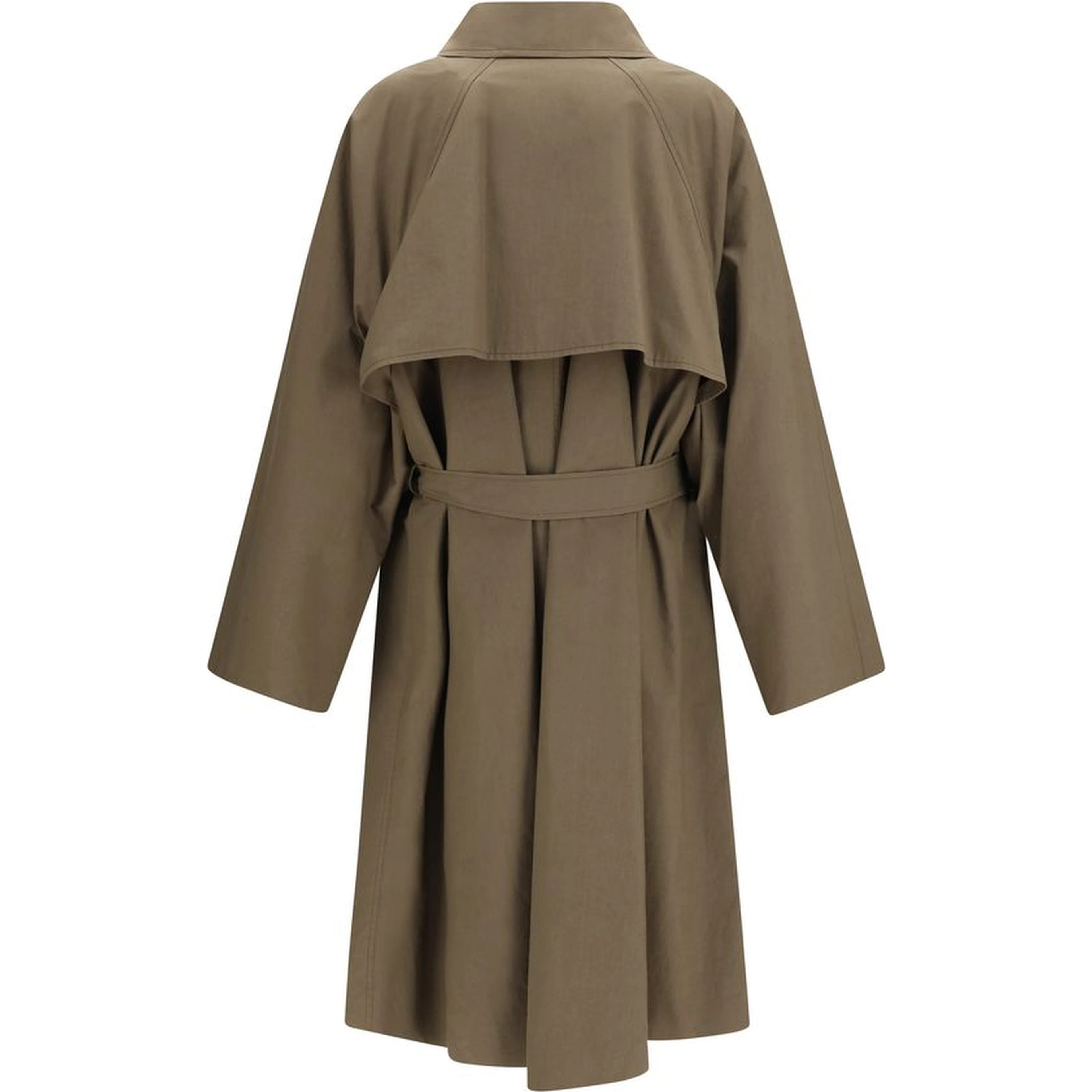 Bicolor Cotton Trench Coat