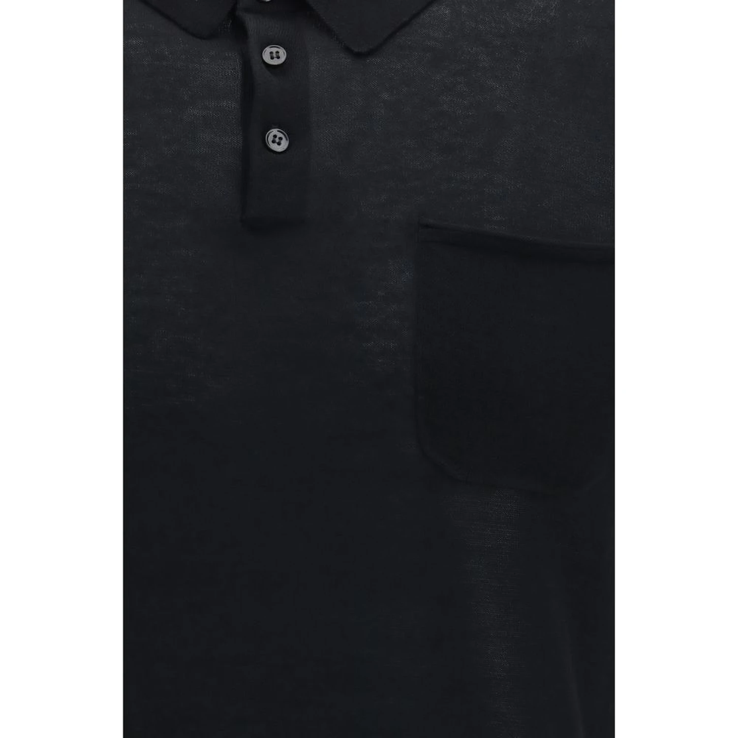 Black Cotton Polo Shirt