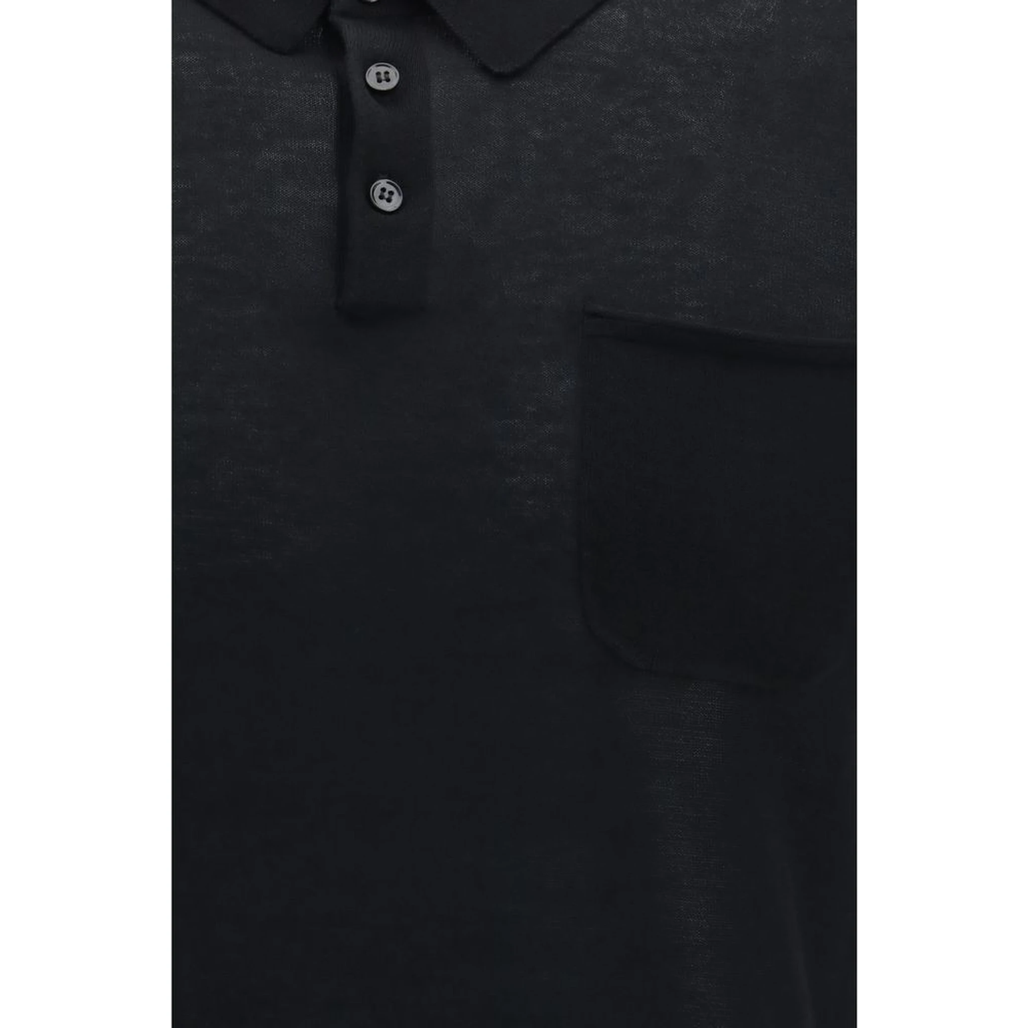 Black Cotton Polo Shirt