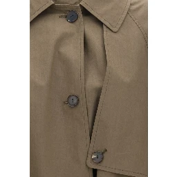 Bicolor Cotton Trench Coat