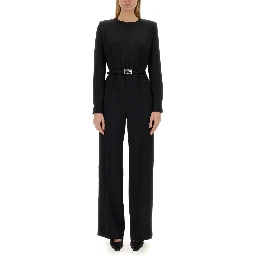 VISCOSE JUMPSUIT WITH BELT