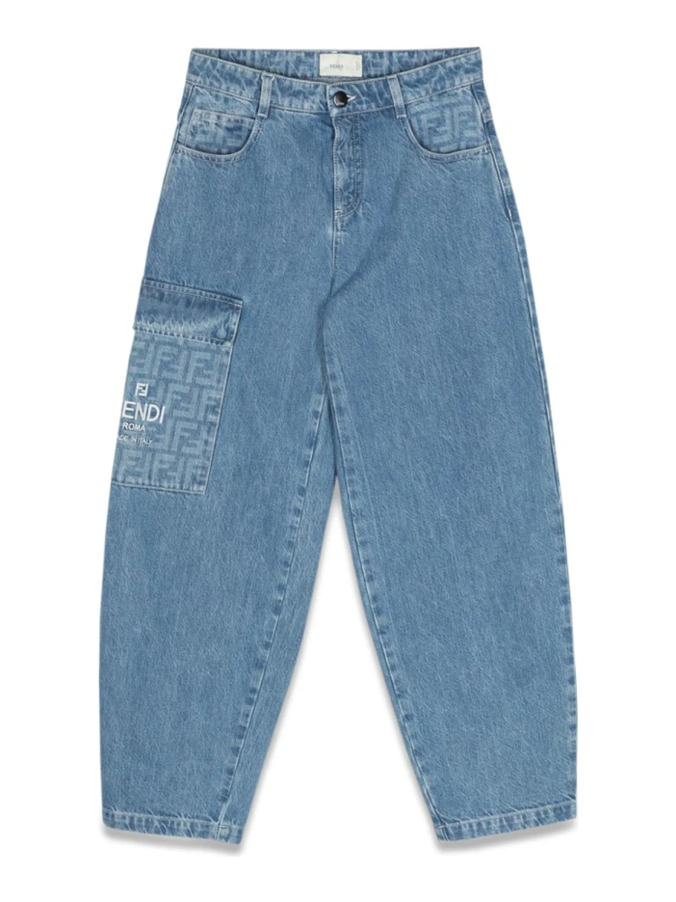 washed denim pants