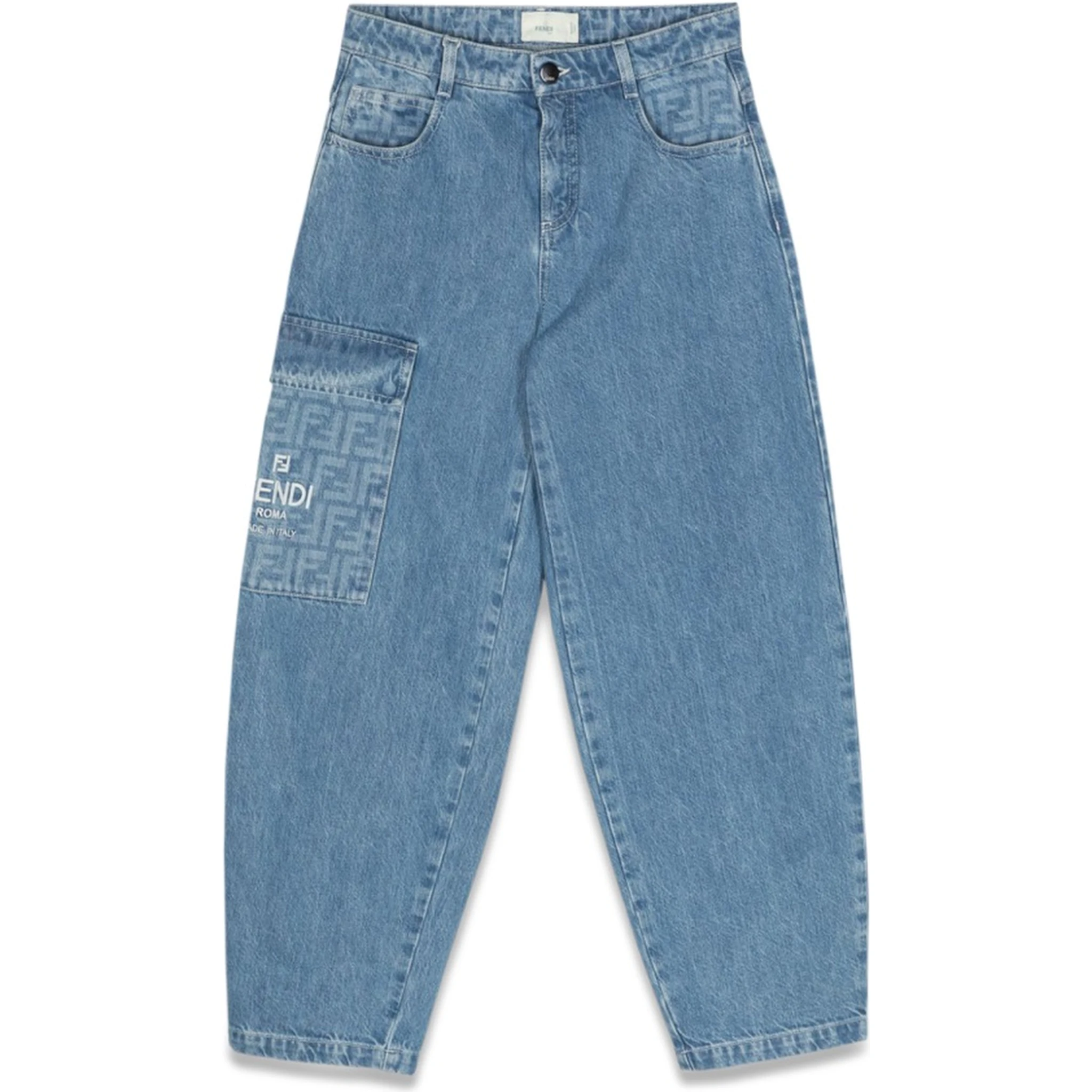 washed denim pants