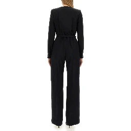 VISCOSE JUMPSUIT WITH BELT