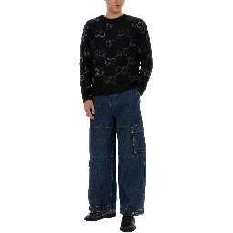 DENIM PANTS WITH GUCCI LABEL