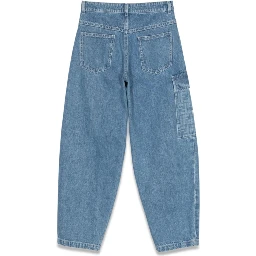 washed denim pants