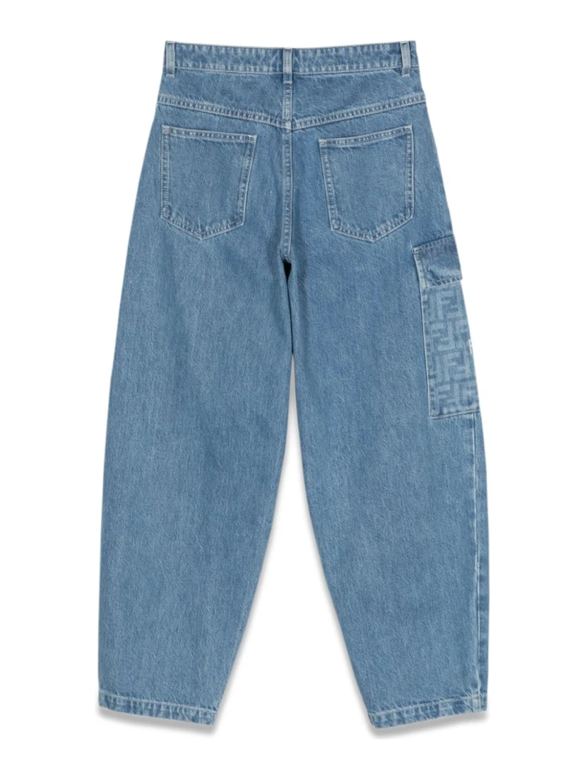 washed denim pants