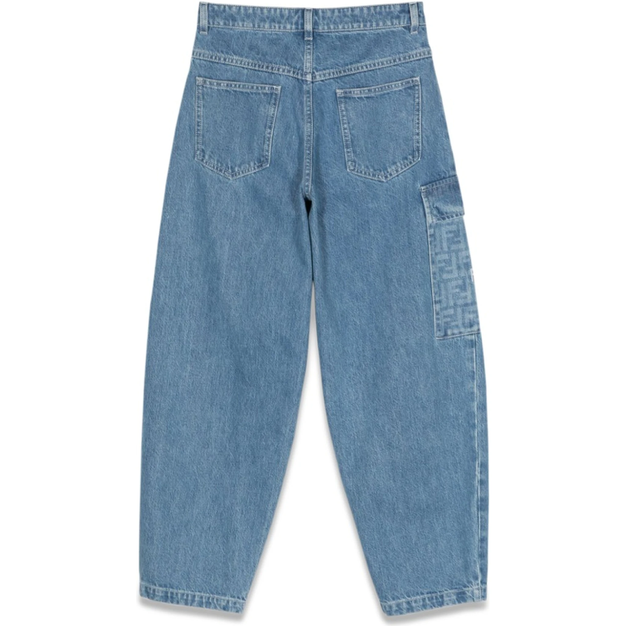 washed denim pants