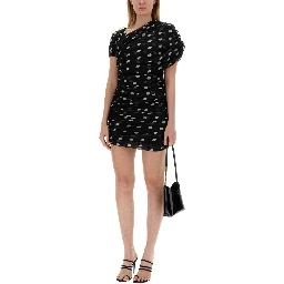 ASYMMETRICAL GATHERED DRESS