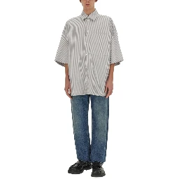 STRIPED OVERSHIRT WITH "BV" EMBROIDERY