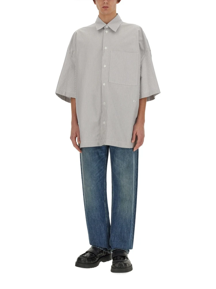 STRIPED OVERSHIRT WITH "BV" EMBROIDERY alternative