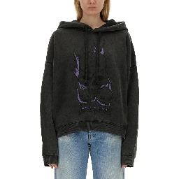 SKULL PRINT SWEATSHIRT
