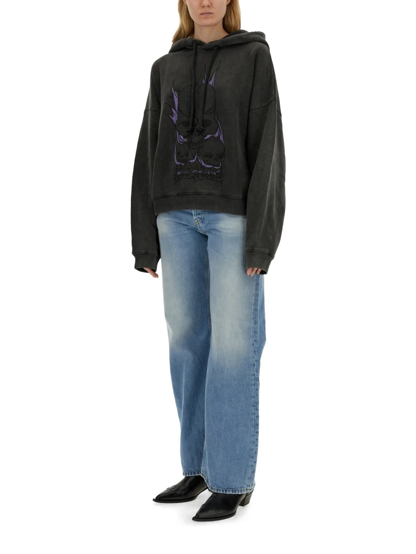 SKULL PRINT SWEATSHIRT