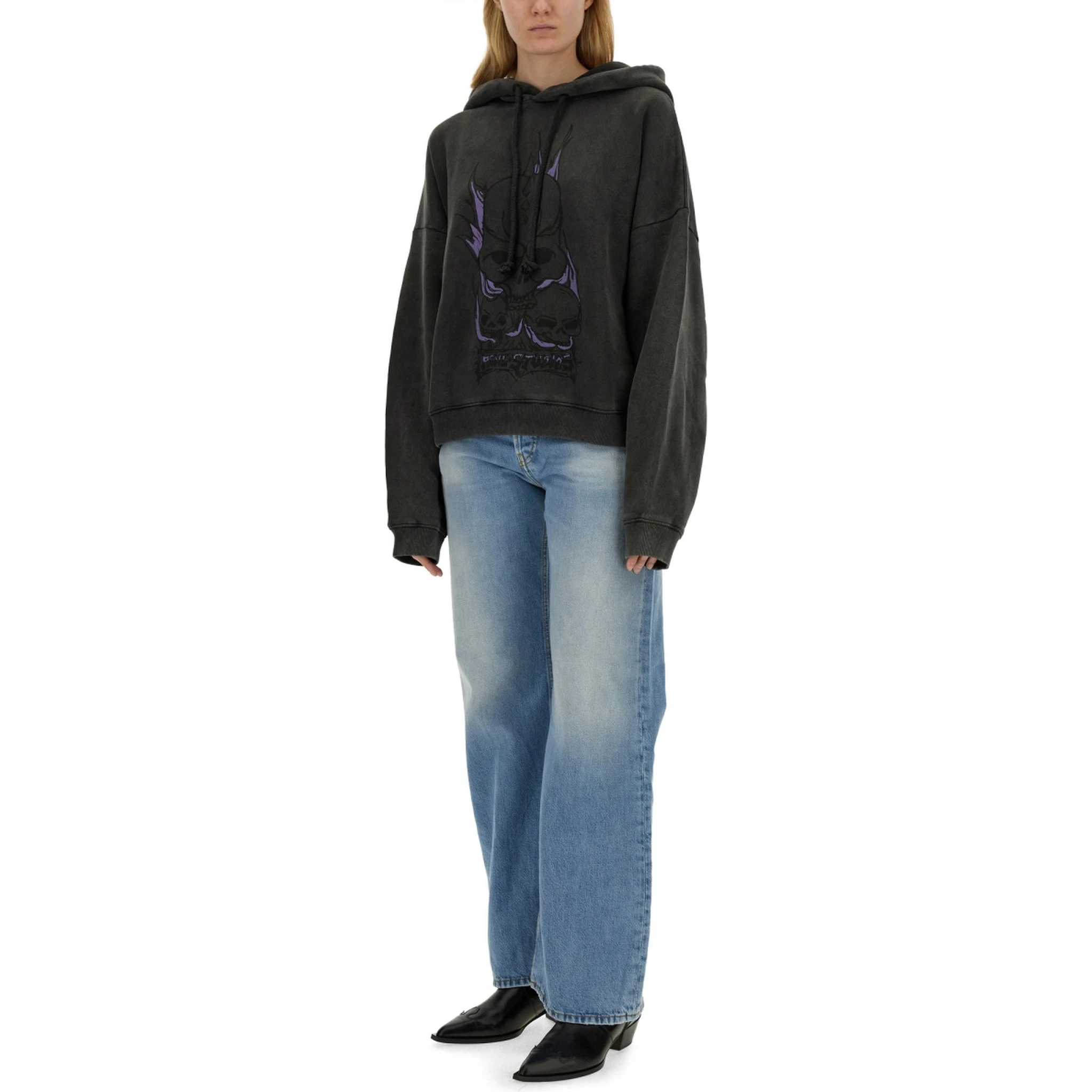 SKULL PRINT SWEATSHIRT