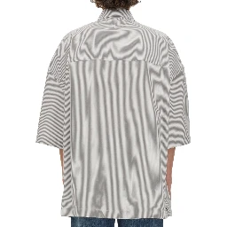 STRIPED OVERSHIRT WITH "BV" EMBROIDERY