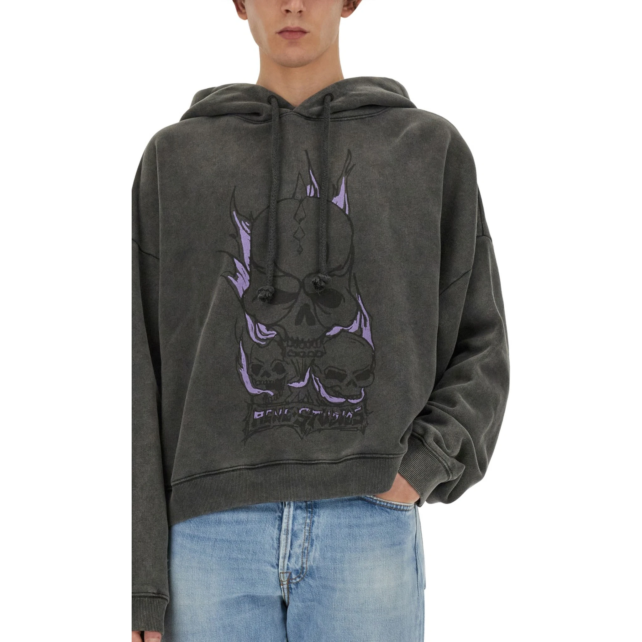 SKULL PRINT SWEATSHIRT