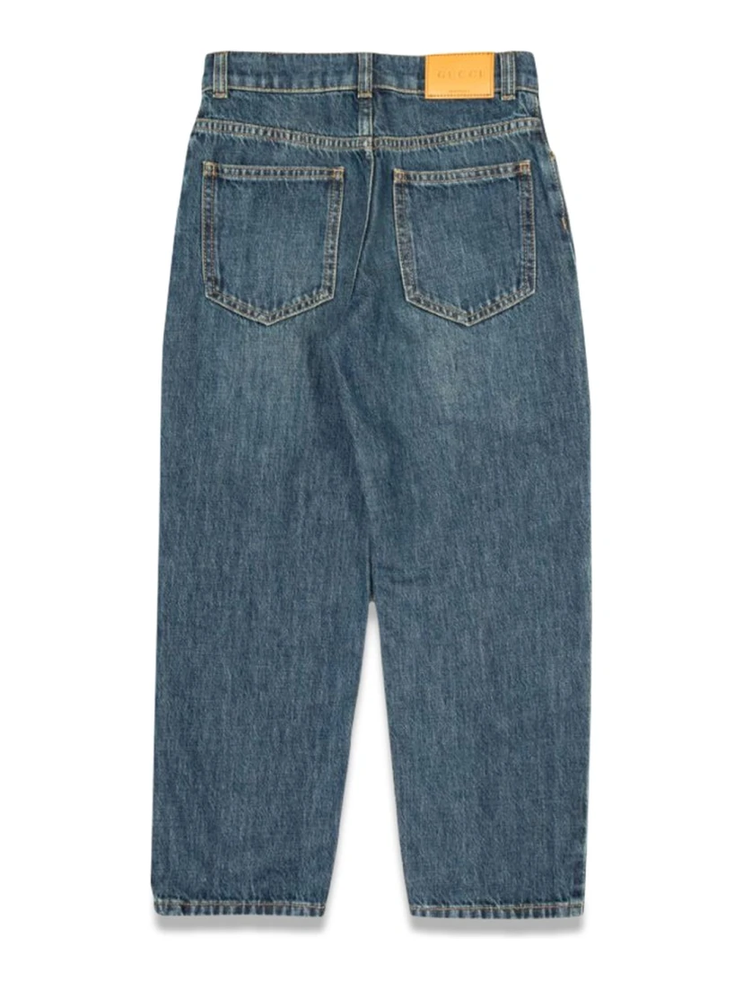 ju pants eco washed denim/ dark blue/mix