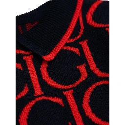 b l/s dress wo gucci jacquard/ ultramarine/red