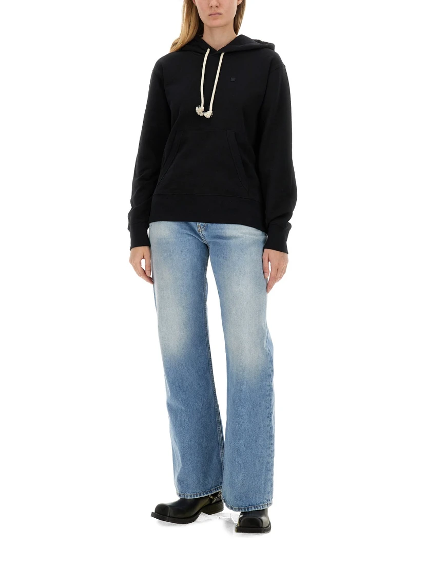 SWEATSHIRT WITH "FACE" PATCH