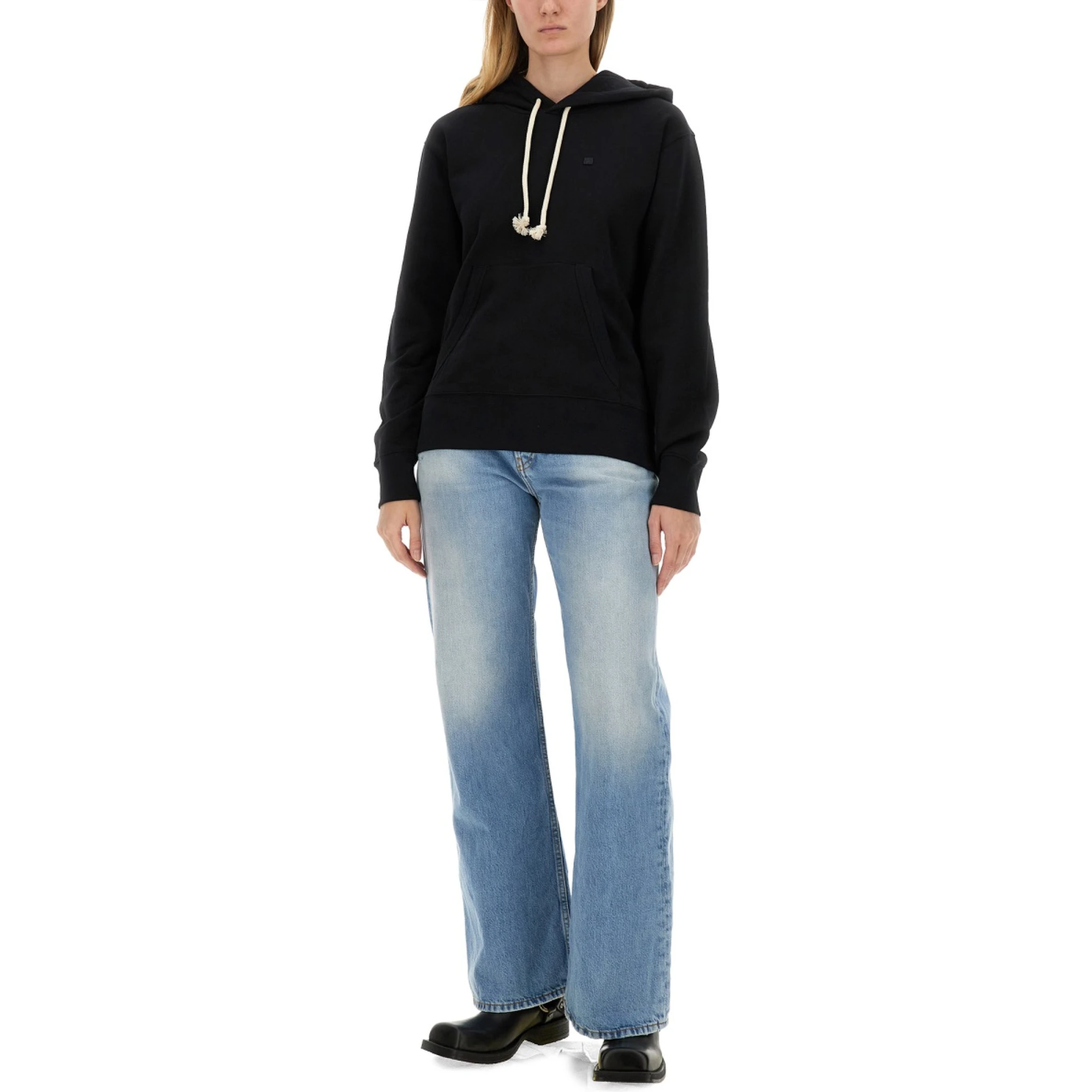 SWEATSHIRT WITH "FACE" PATCH