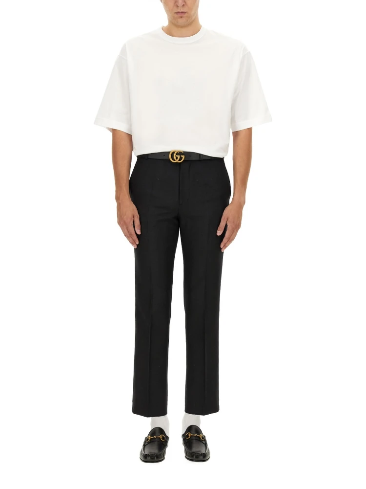 WOOL BLEND TWILL PANTS alternative