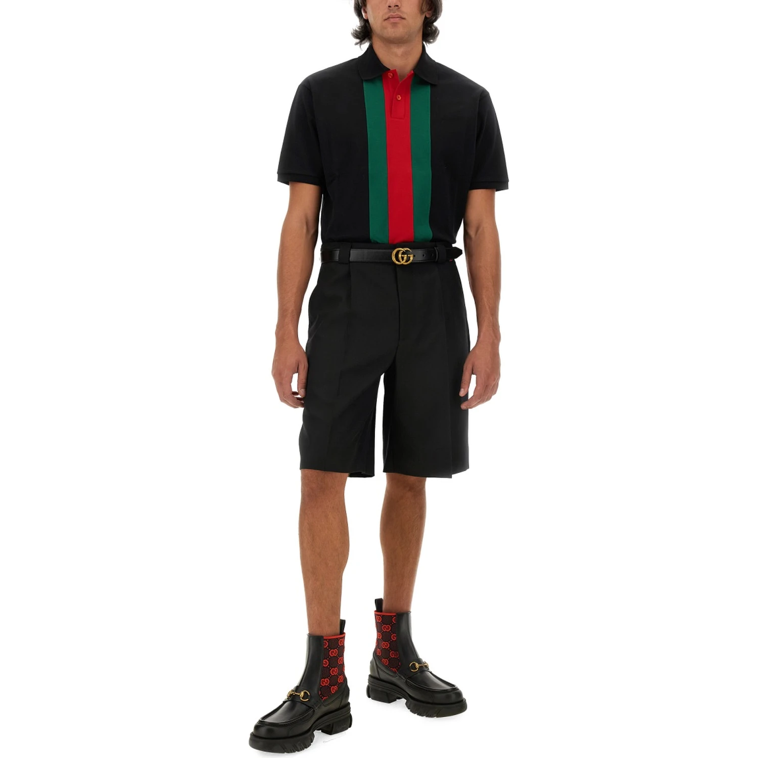 WOOL BLEND TWILL SHORTS