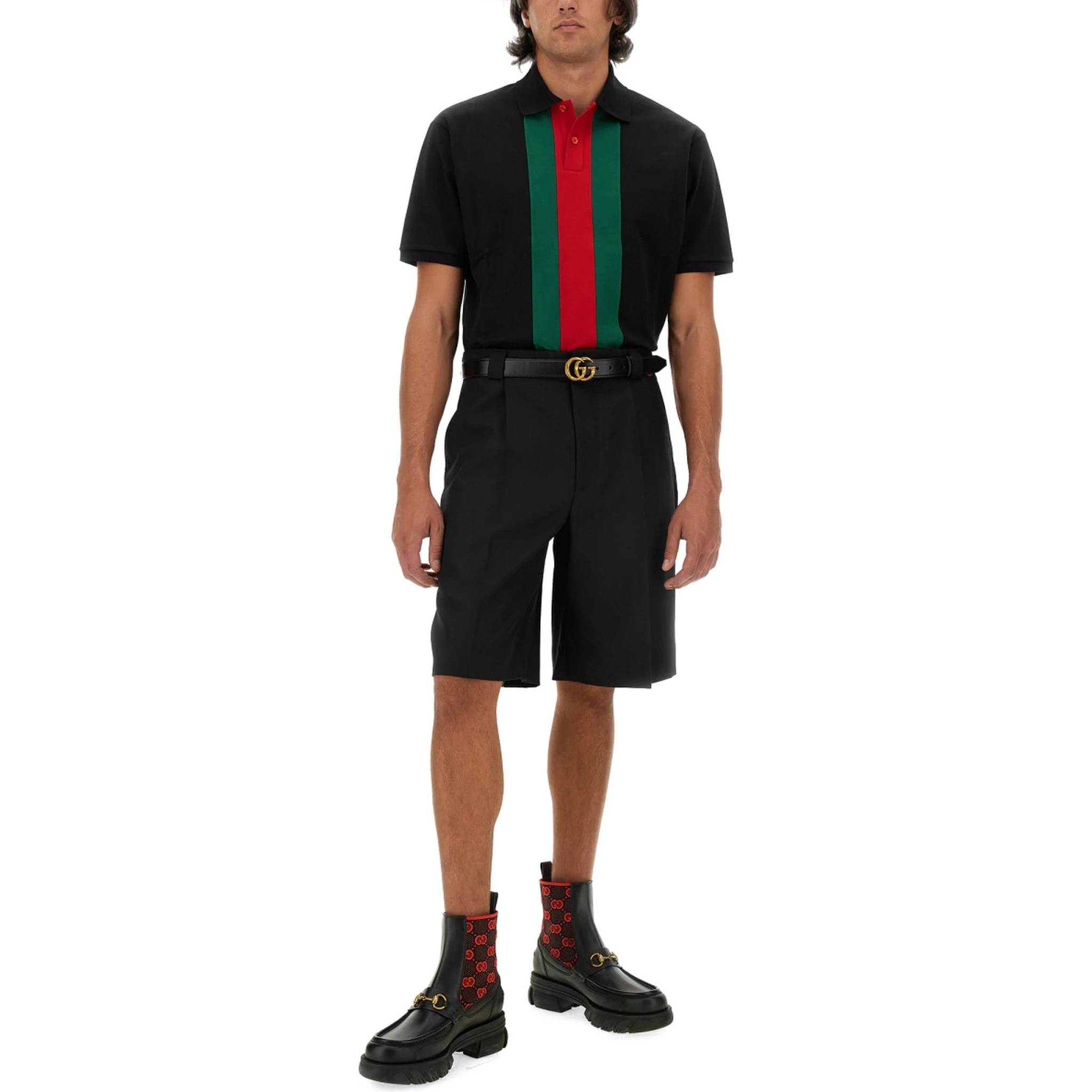 WOOL BLEND TWILL SHORTS