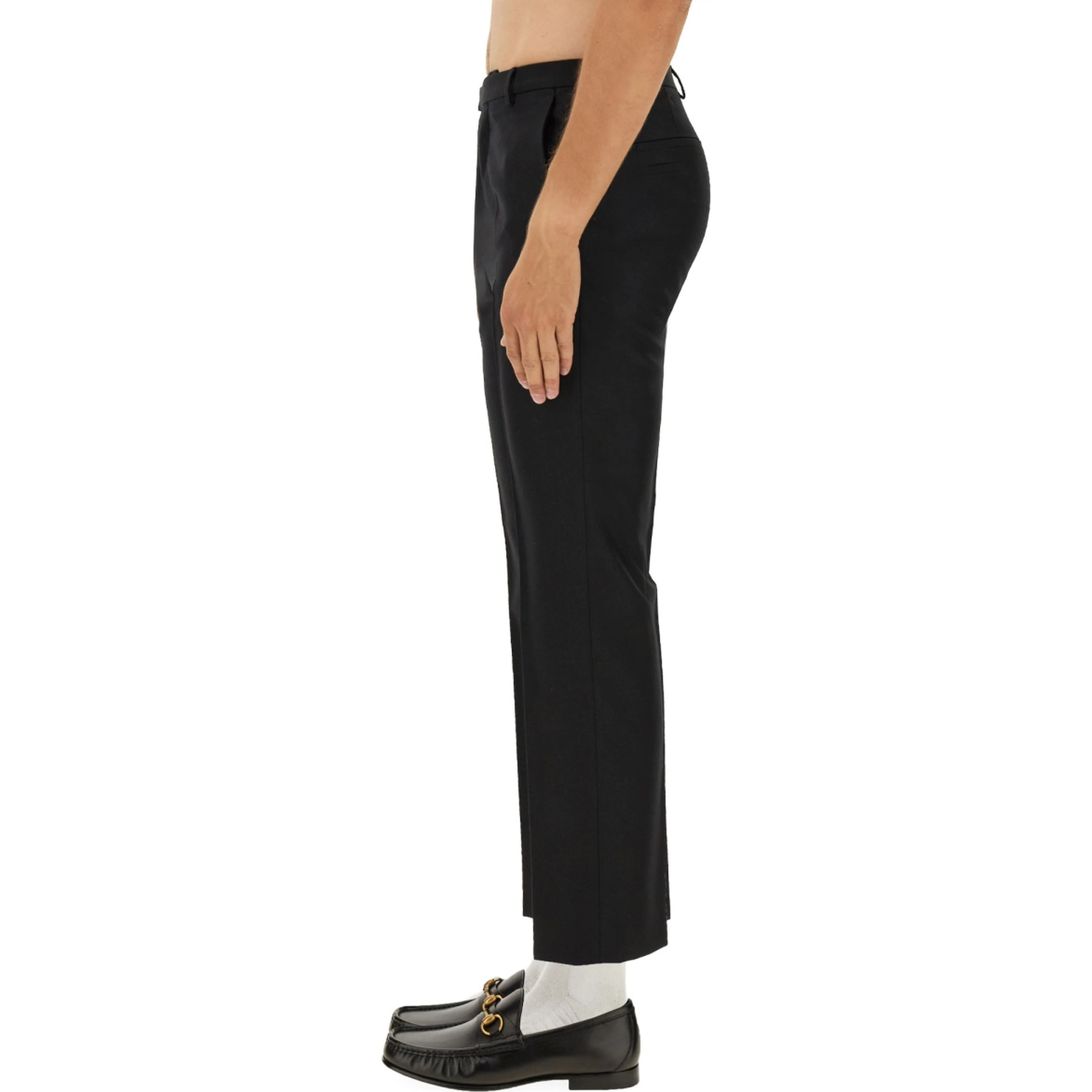 WOOL BLEND TWILL PANTS