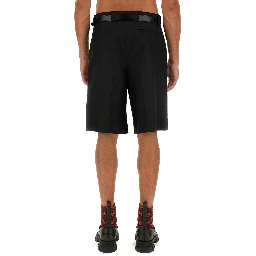 WOOL BLEND TWILL SHORTS