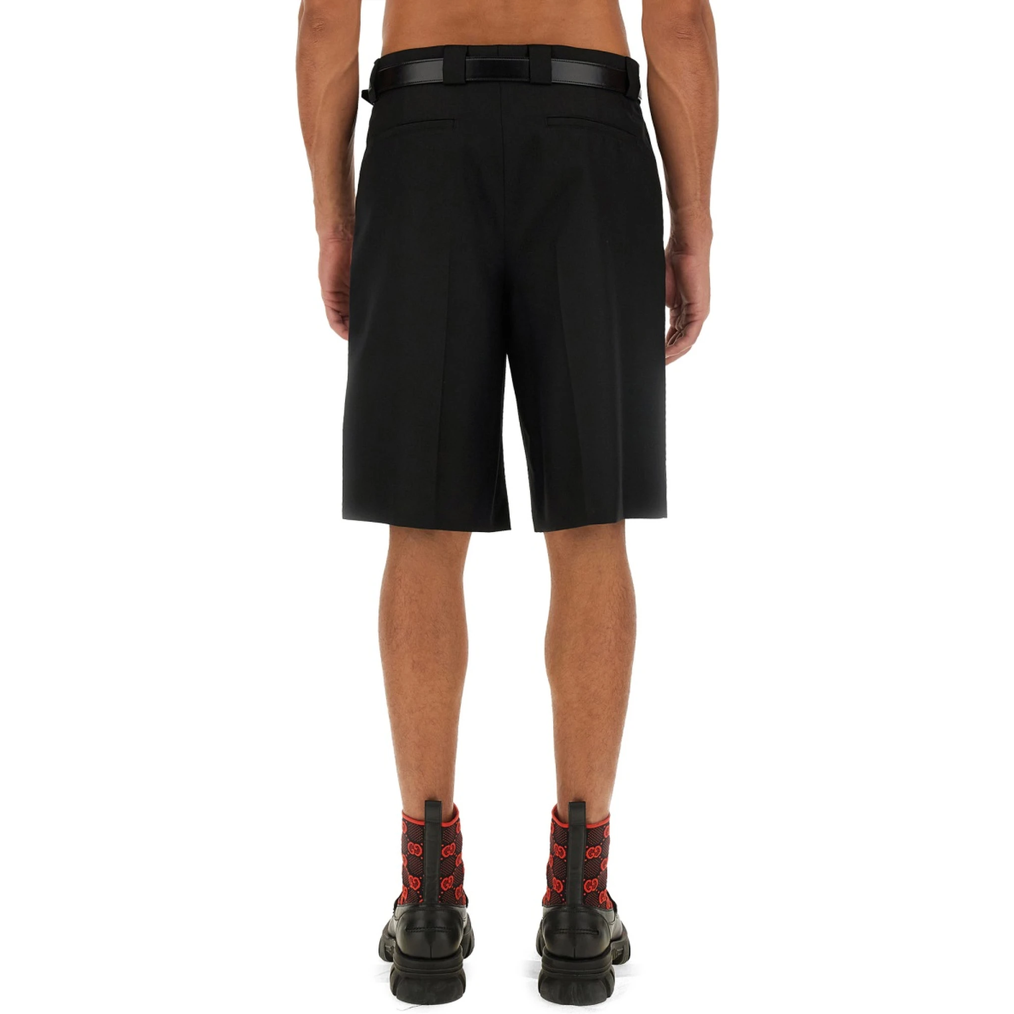 WOOL BLEND TWILL SHORTS