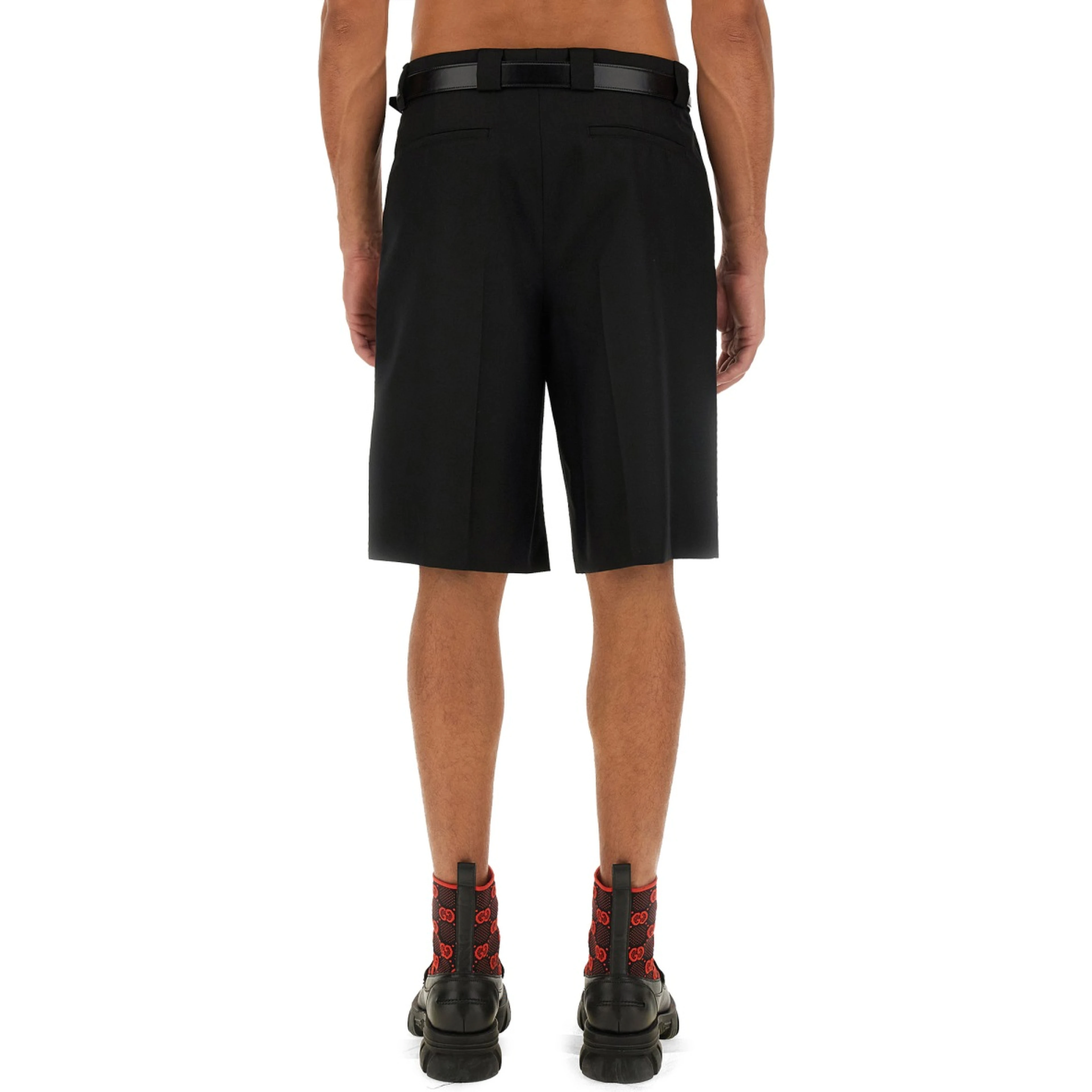 WOOL BLEND TWILL SHORTS